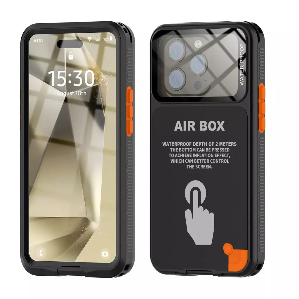 Shellbox moda janela fotografia tela de toque subaquática adequada para iphone 12 pro 13 14 15 max ip68 capa de telefone à prova d'água