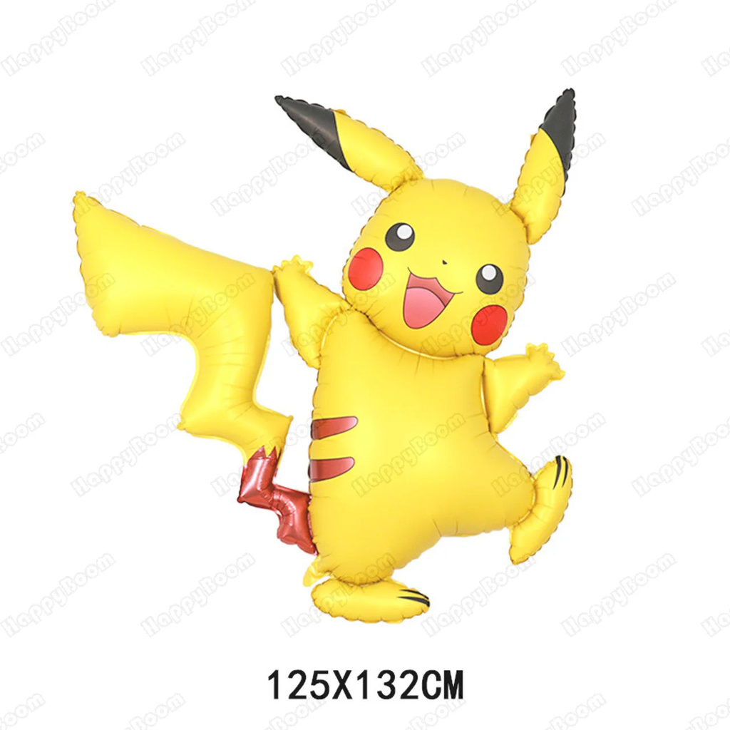 3d pokemon balão crianças feliz aniversário festa decoração pikachu fogo-respiração dragão mew anime figura balões brinquedo presente