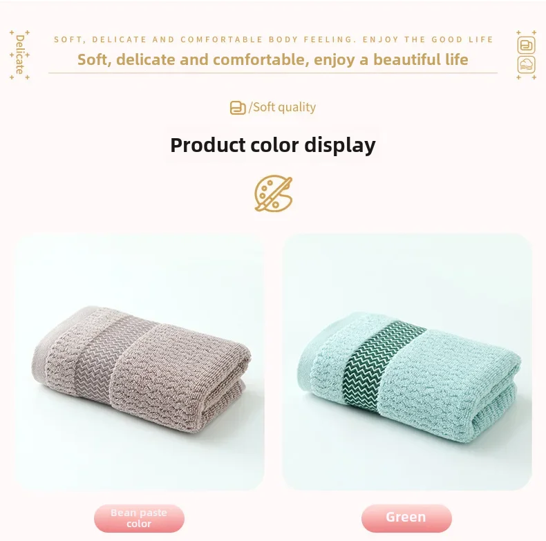 Absorvente Soft Face Toalhas para Adultos, Toalhas Domésticas, Algodão Grosso, Não é fácil de derramar, Lint, Atacado