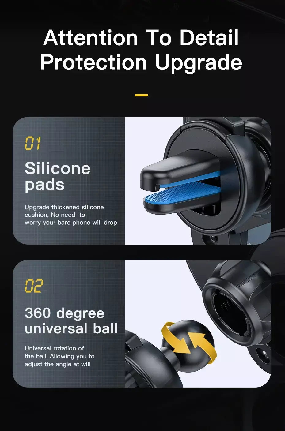 Essager gravidade suporte do telefone do carro clipe de ventilação de ar montar suporte do telefone celular no carro gps suporte para iphone 14 13 12 pro xiaomi