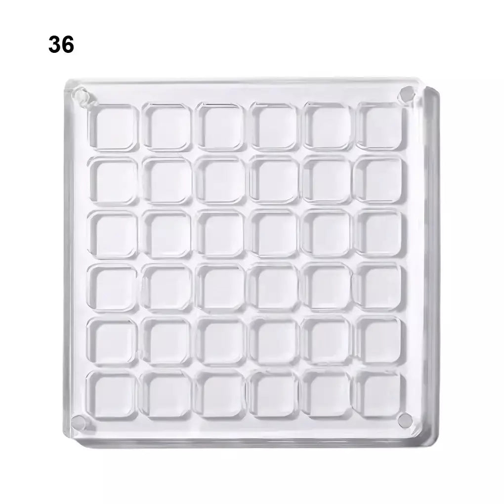 Caixa de exibição acrílica Seashell, concha magnética, organizadores claros Starfish Trinket, caixa de armazenamento Mini Seashell, 36, 64, 100 grades