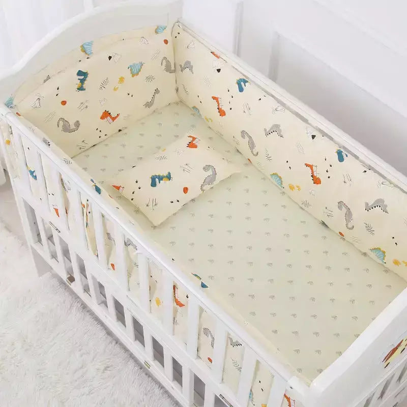 Universo Espaço Algodão cama do bebê Set, Crib Roupa de cama, Kids 'Bedroom Decor, Baby Girl and Boy's Crib, Bed Bumper, Bedsheet and Pillow, 6PCs