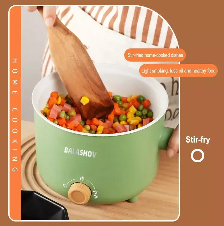Panela multifuncional doméstica, 220v/110v, camada única/dupla, panela quente, mini máquina de cozinhar elétrica, panelas antiaderentes, ue/usplug