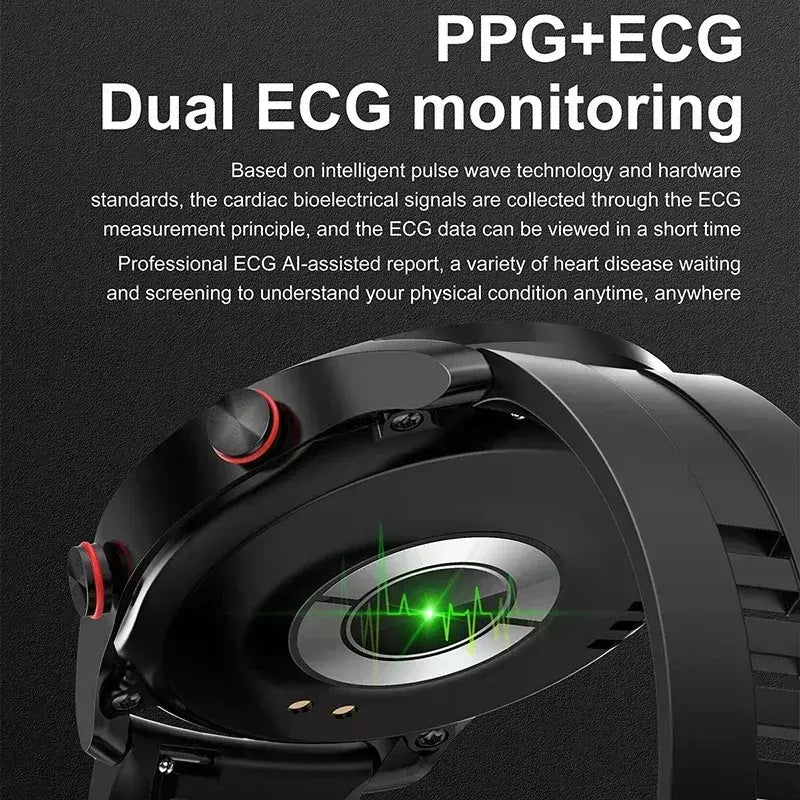 Xiaomi ecg + ppg chamada relógio inteligente masculino laser saúde pressão arterial fitnes esportes relógios à prova dwaterproof água smartwatch + caixa