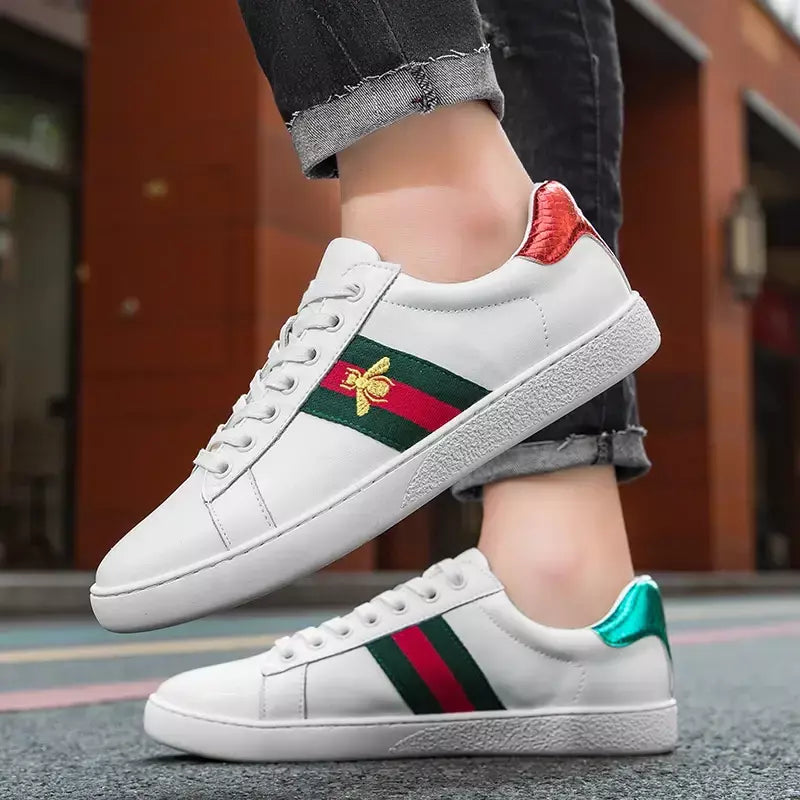 Tênis homem plano de alta qualidade casual esportes couro confortável sapatos de caminhada design de luxo sapatos de skate originais para homem