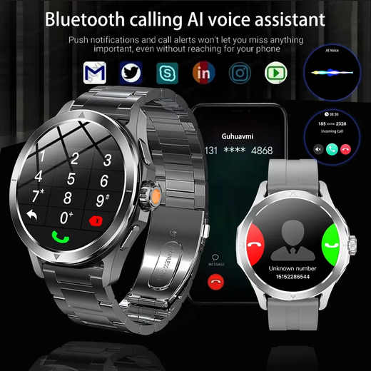 Novo para xiaomi s4 ultra relógio inteligente masculino amoled esportes ao ar livre nfc gps bússola freqüência cardíaca à prova dwaterproof água bluetooth chamada smartwatches