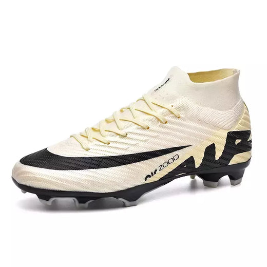 Sapatos de futebol masculino de sola FG, sapatos de gramado ao ar livre, grampos longos especiais, botas esportivas de equipe superior alta, resistência ao desgaste, tamanho 36-45