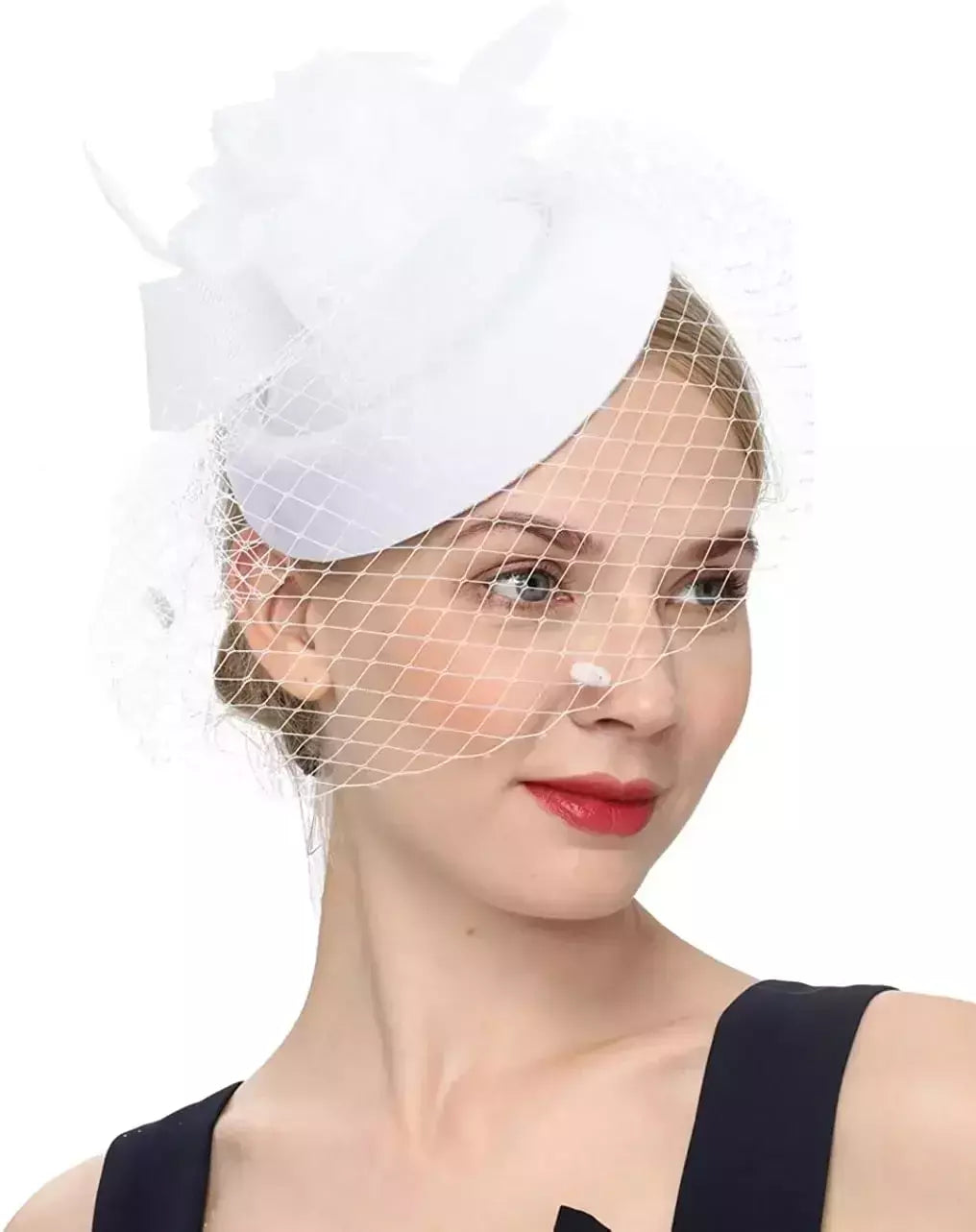 Vintage Fascinator Chapéus para Mulheres, Kentucky Derby, Véu De Flor, Grampo De Cabelo, Festa De Chá De Casamento, Chapéu Pillbox, 20s, 50s