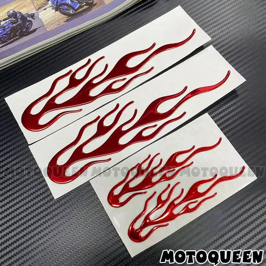 Etiqueta de chama 3d emblema vintage motocicleta estilo do carro gás tanque combustível almofada capacete decoração decalques adesivos para harley moto