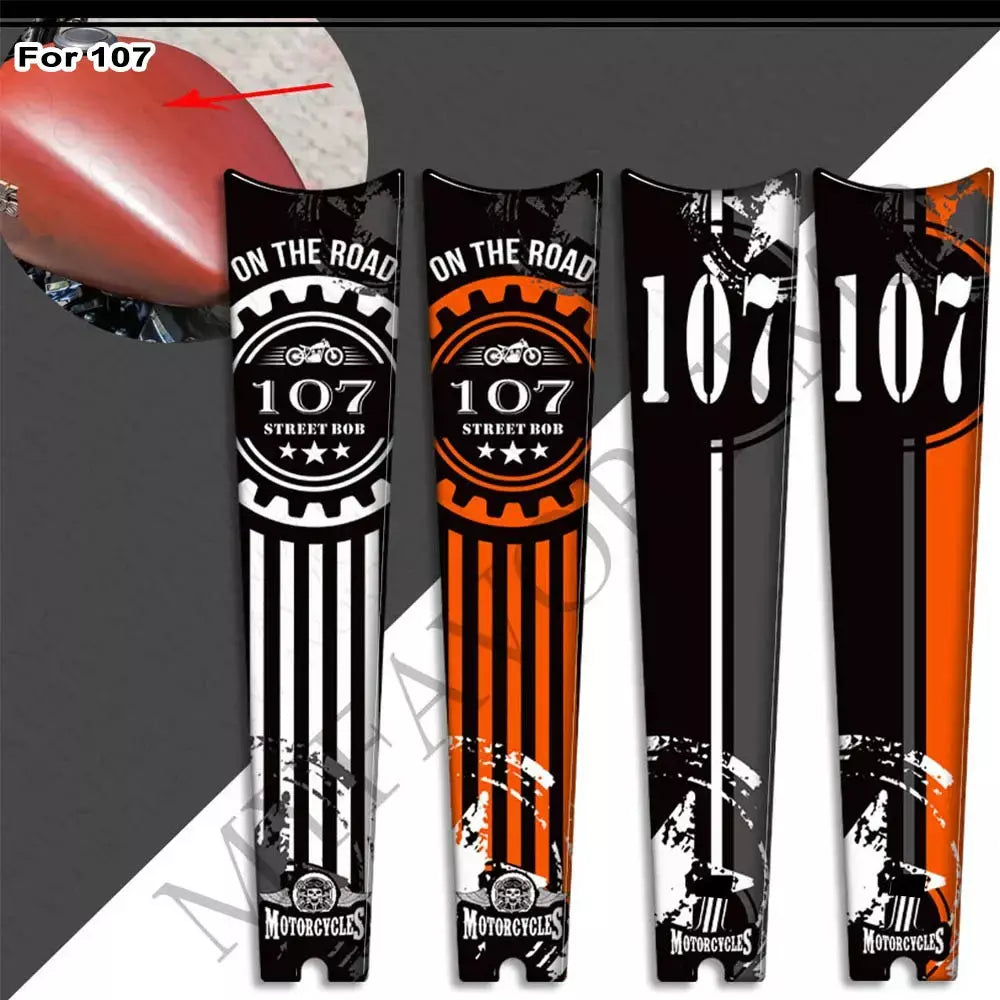 Motocicleta para harley davidson street bob fxbb 107 m8 tanque almofada apertos kit joelho carenagem fender adesivos decalque