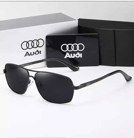 Audi polarizado uv400 condução óculos de sol para homem/mulher óculos de armação quadrada presente por atacado para entusiastas de automóveis 557