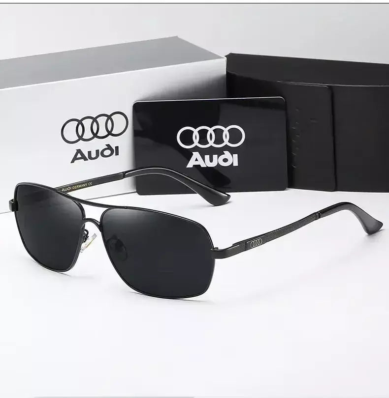 Audi polarizado uv400 condução óculos de sol para homem/mulher óculos de armação quadrada presente por atacado para entusiastas de automóveis 557