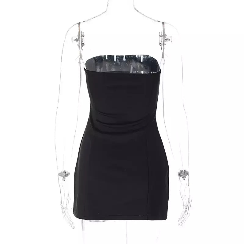 Hawthaw-Mini vestido curto preto feminino, streetwear noturno, bodycon, roupas de festa, clube, itens por atacado para negócios, verão, 2022