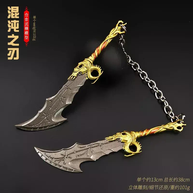 13 cm god of wars 5 jogo periféricos lâminas do caos metal artesanato arma modelo colecionável ornamentos criativo presentes de aniversário brinquedo