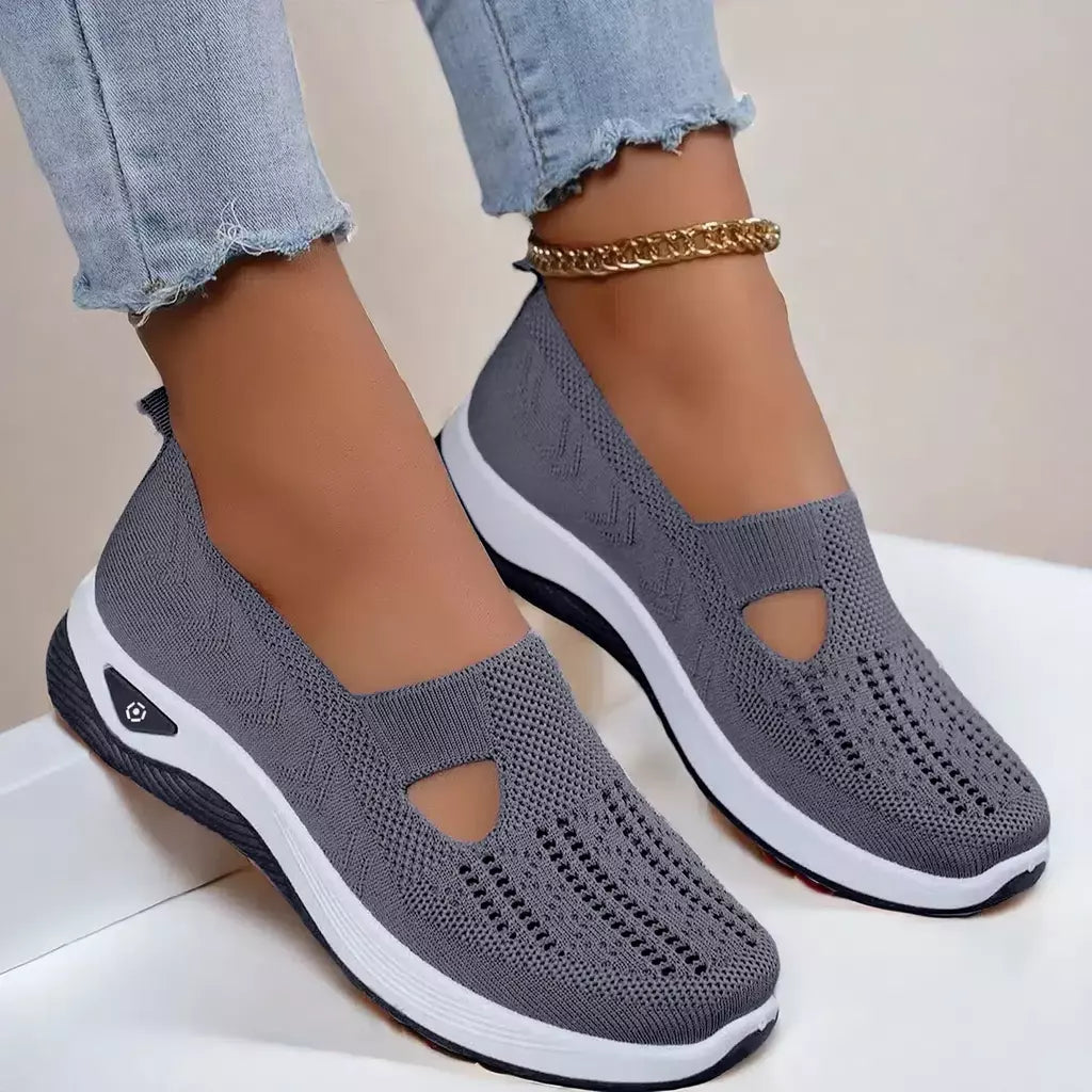 2025 tênis feminino respirável deslizamento em sapatos de caminhada malha baixa superior das mulheres sapatos vulcanizados sola macia sapatos femininos leves