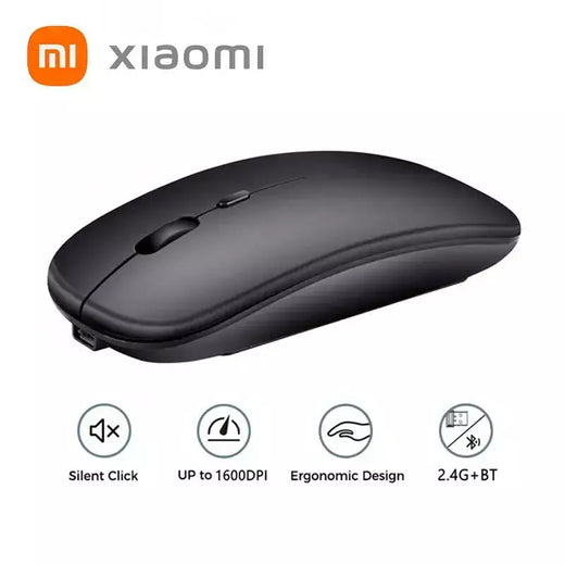 Xiaomi 2.4ghz bluetooth mouse sem fio usb recarregável silêncio ergonomia modelo duplo mini portátil dpi teclados legíveis