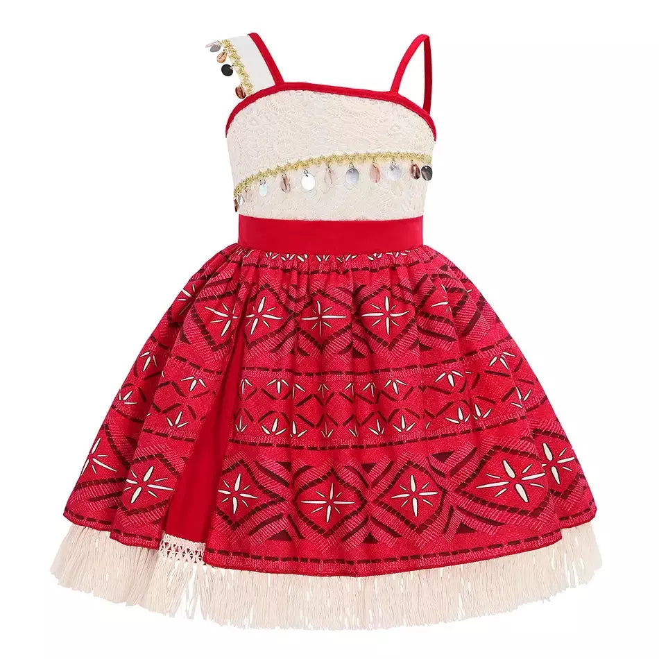 Meninas roupa cosplay traje das crianças festa vestido de princesa verão casual praia vestido colar peruca conjunto vestidos de festa para meninas