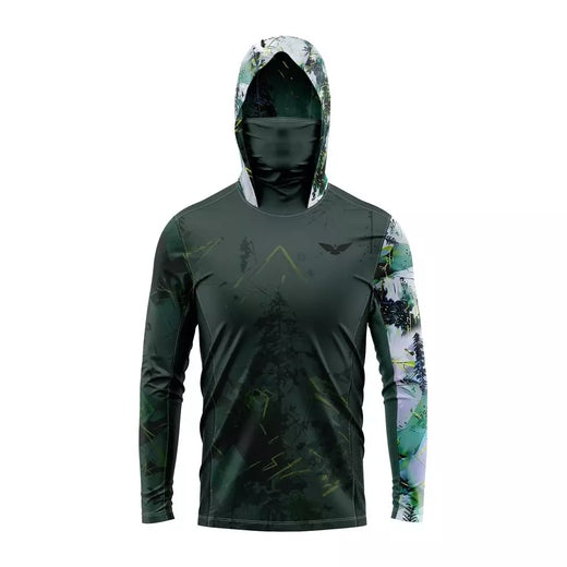 Camisa de sol de manga longa ao ar livre masculina fina camo respirável seda gelo nova camisa de pesca profissional com logotipo