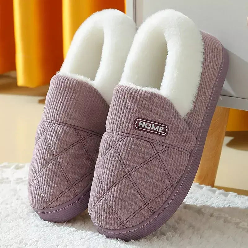 Pallene novos chinelos de pele para mulheres homens inverno peludo moda quente tornozelos de pelúcia aconchegante slides para casa interior sola macia sapatos de algodão