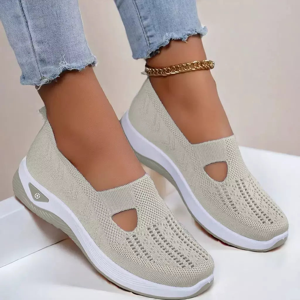 2025 tênis feminino respirável deslizamento em sapatos de caminhada malha baixa superior das mulheres sapatos vulcanizados sola macia sapatos femininos leves