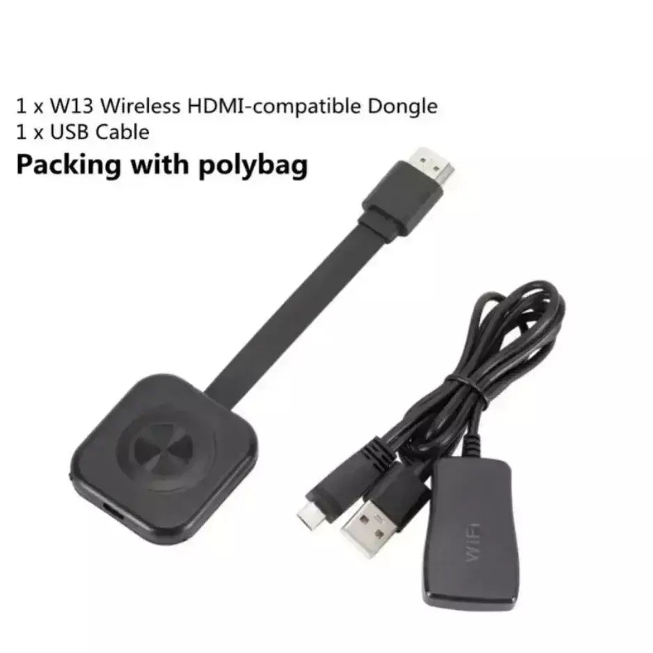 Receptor wi-fi, transmissor de vídeo, projetor de telefone, adaptador de tela espelhada compatível com hdmi para ios, android, pc, receptor de tv