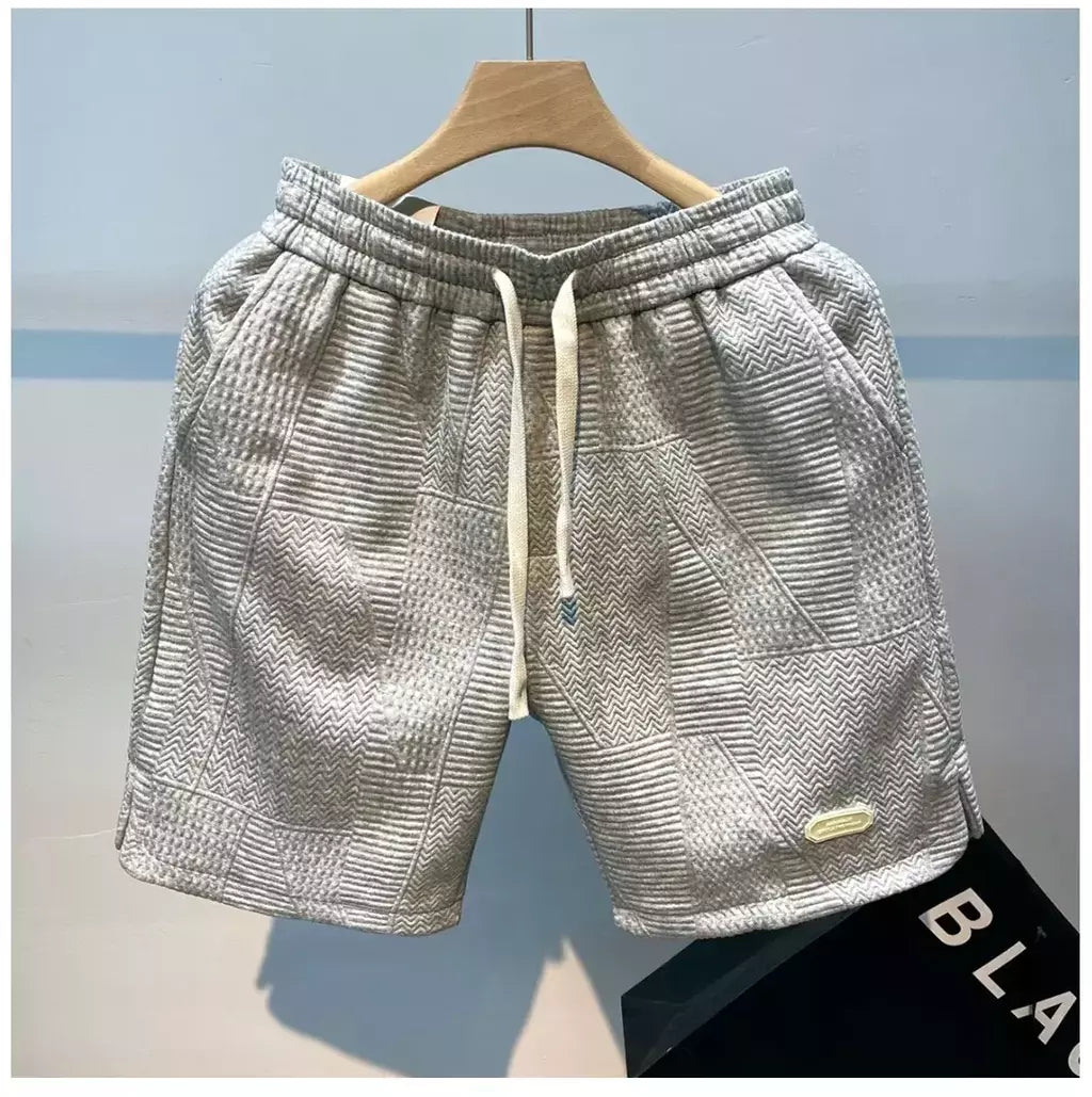 Shorts de verão folgados masculinos, casacos casuais, calças de praia grandes, remendo, novo estilo, moda