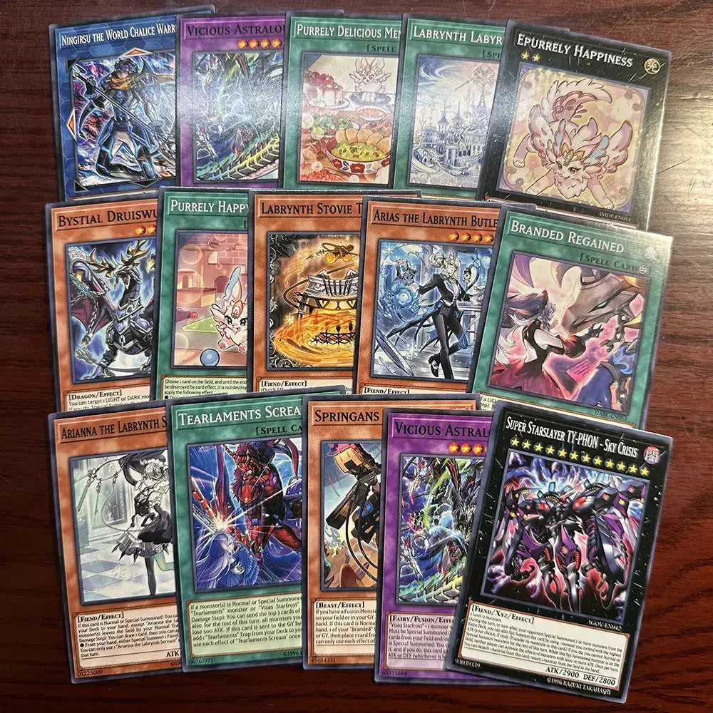 54 cartões yu gi oh, estrutura competitiva, olhos azuis, tyler kurikara, cartões yugioh de marca em inglês