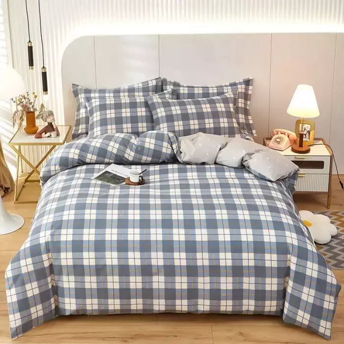 Listrado impressão algodão Duvet Cover Set, Soft Skin Friendly cama fronha, 1PC, 2PC, 3 PCs, 100% algodão