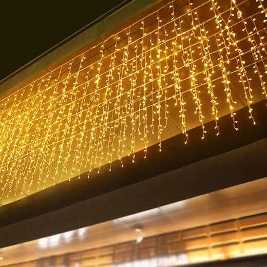3.5m-40m luzes da corda do sincelo led luzes de fadas guirlanda de natal ao ar livre para o ano novo jardim quintal festa casamento terraço decoração