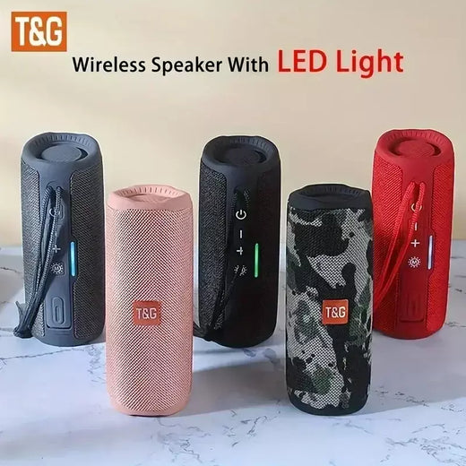 T & g tg365 portátil bluetooth alto-falante duplo baixo led subwoofer sem fio à prova dwaterproof água ao ar livre boombox fm aux bt tf leitor de música