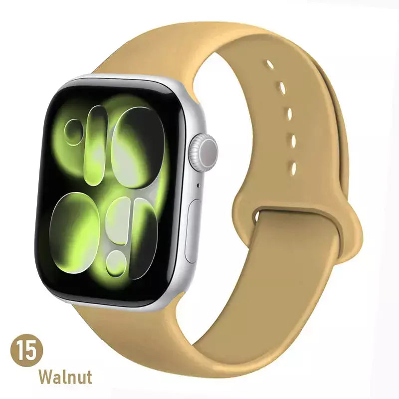 Pulseiras de silicone para apple watch pulseira 44mm 45mm 40 41mm 42-46mm pulseiras esportivas iwatch série 10 11 9 8 7 6 5 4 se ultra 3/2 49mm