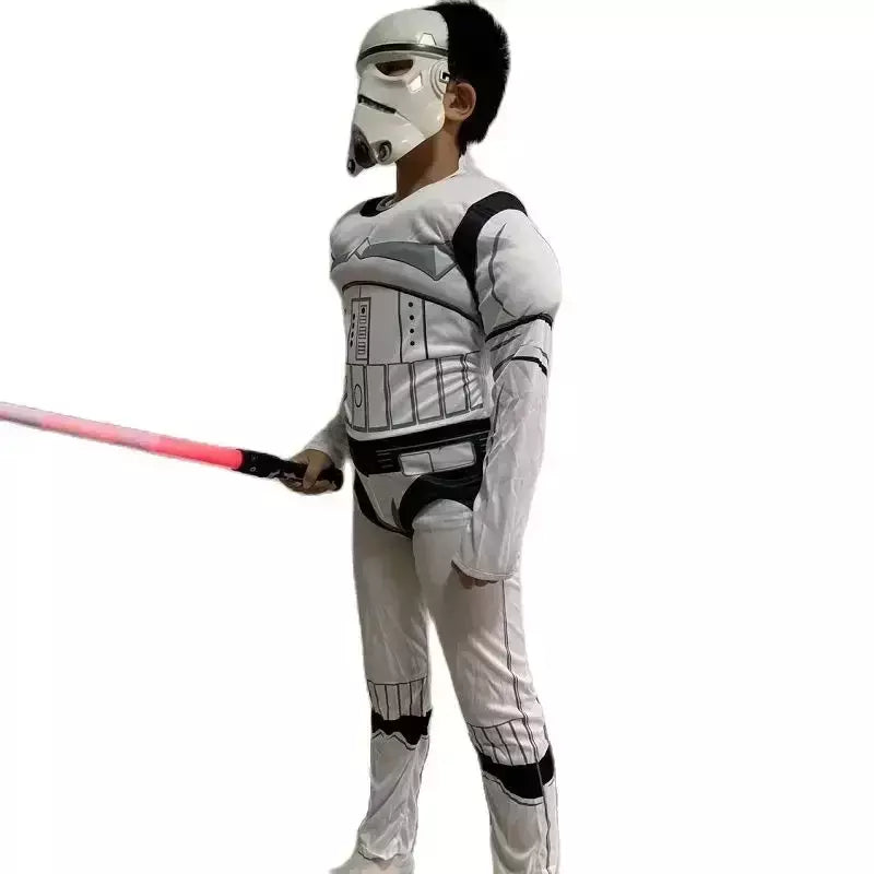 2024 novo traje de guerreiro preto tempestade soldado darth vader anakin skywalker menina guerras rey cosplay festa traje roupas capa máscara