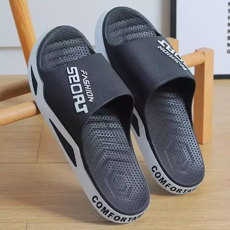 Chinelos de verão para homens e mulheres, sandálias antiderrapantes para banheiro, interior e casa, sapatos de casal na moda