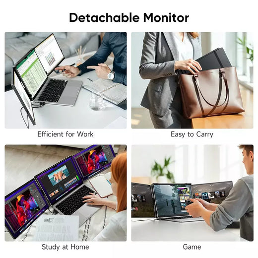 Dopesplay 14.1 polegadas laptops extensor de tela triplo duplo fhd 1200p ips monitores portáteis para windows macbook cromo 13.3-17.3 polegadas