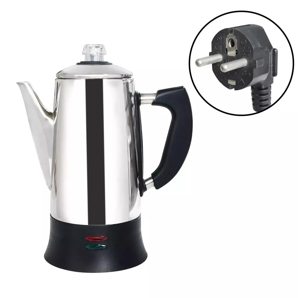 Cafeteira de café elétrica em aço inoxidável, cafeteira, café ferramentas, presente para amantes de café, 110V, 220V, 12 copos