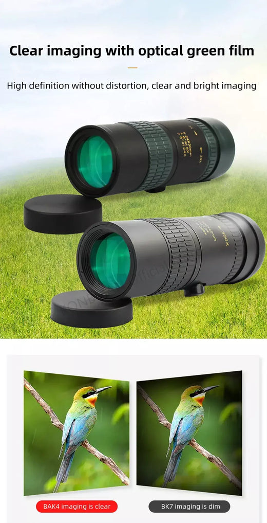 10-300x zoom de alta definição poderoso telescópio binocular remoto portátil de alta qualidade profissional caça telescópio monocular