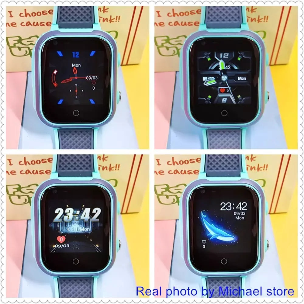 Lt21 4g relógio inteligente crianças gps wifi chamada de vídeo sos ip67 à prova dip67 água criança smartwatch câmera monitor rastreador localização telefone relógio