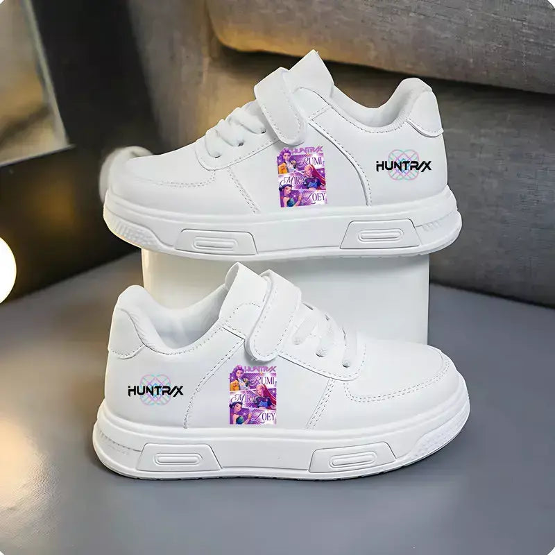 2025 kpop demon hunters crianças sapatos casuais outono dos desenhos animados crianças tênis para meninas bonito da criança estudante tênis de corrida presente