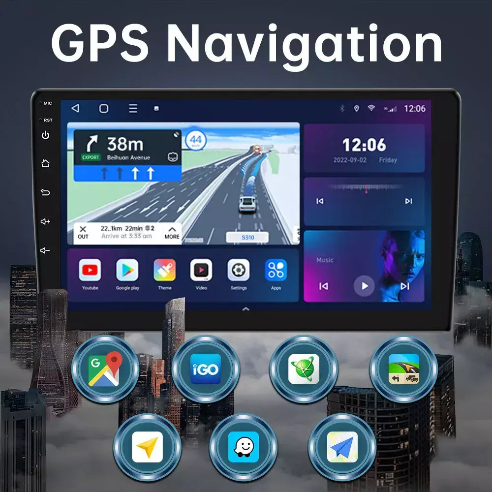 Android 14 rádio do carro bt reprodutor multimídia 360 gps sem fio carplay auto para toyota hyundai nissan kia suzuki iso dvr unidade principal