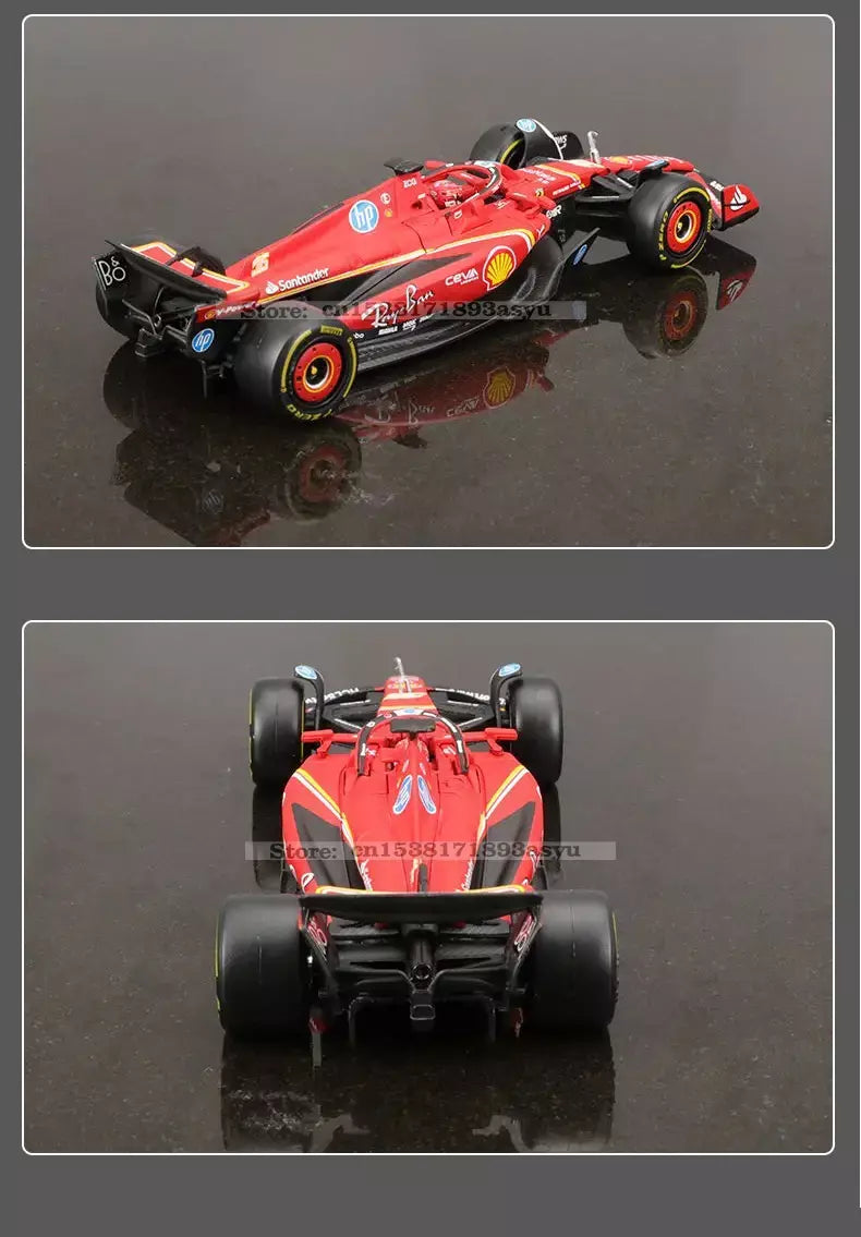 Bburago 1:43 2024 2023 F1 Scuderia Ferrari SF24 SF23 # 16 lecler # 55 sainz jr liga carro de luxo fundido modelo de carro série de brinquedos