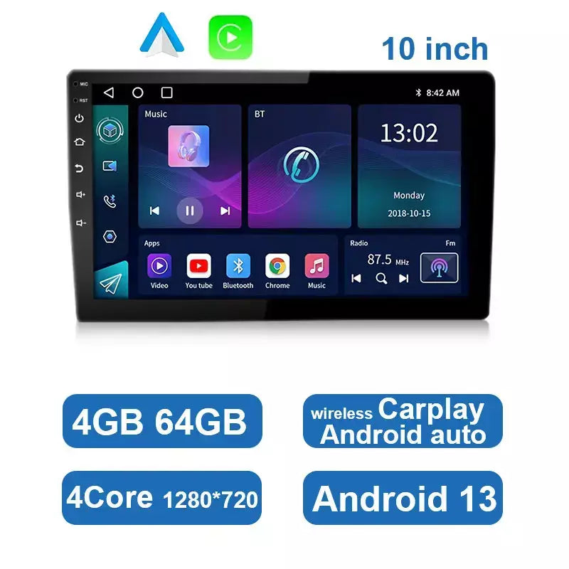 Essgoo 7 9 10 "rádio do carro android auto carplay estéreo do carro reprodutor multimídia universal wifi gps autoradio sistemas inteligentes do carro