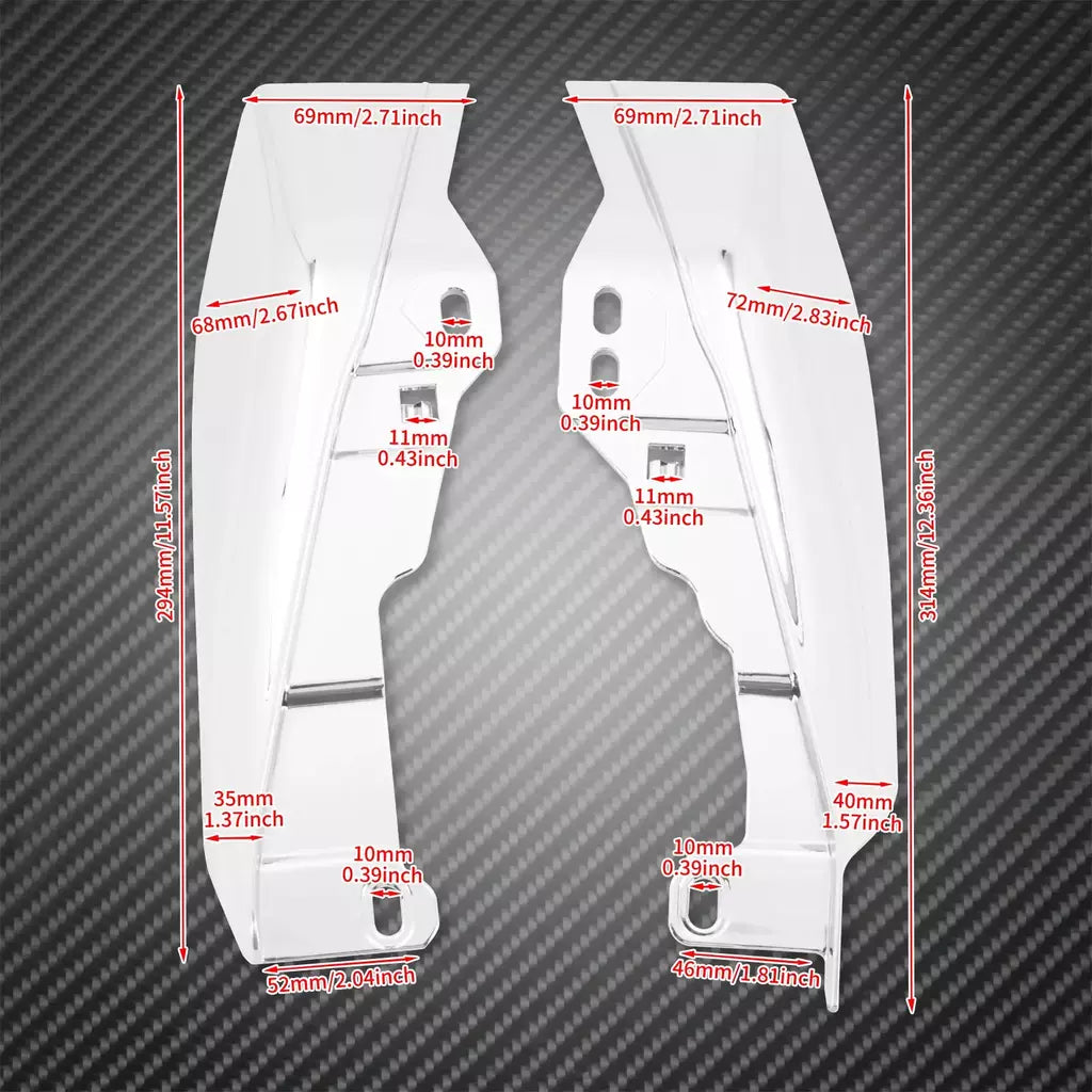 Motocicleta mid-frame defletor de ar escudo térmico guarnição capa para harley touring electra street glide road king fltrx 2001-23 24-up