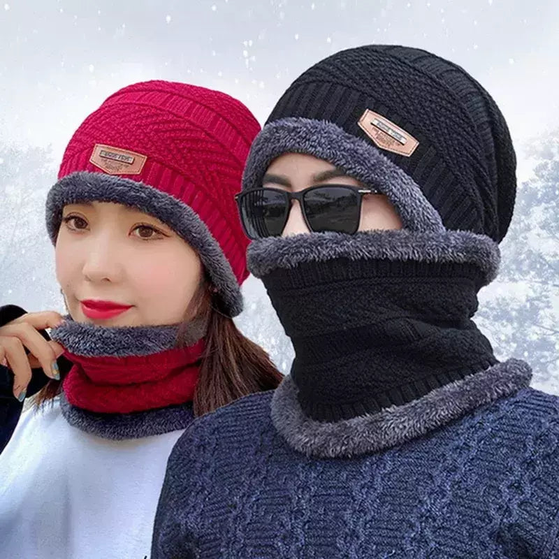 Chapéu coral de veludo masculino e feminino, boné de malha, protetor de pescoço, cachecol, cachecol, exterior, equitação, quente, espessamento mais, inverno