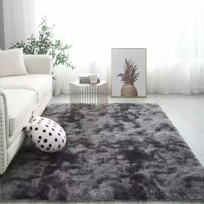 VIKAMA-Tapetes de lã de seda, tapetes de pelúcia, tapete fofo, tapete grosso, piso antiderrapante, tapetes grandes macios e sólidos, 40x60cm, 1 peça