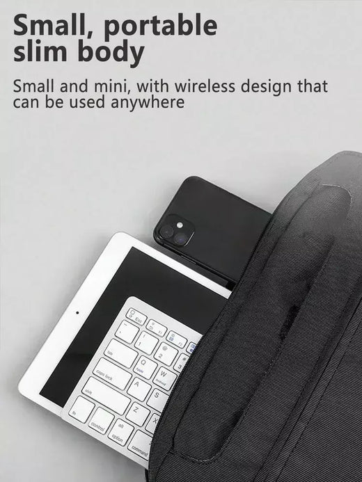 10 polegadas slim teclado sem fio, recarregável, silencioso, tablet, laptop, ipad, mini