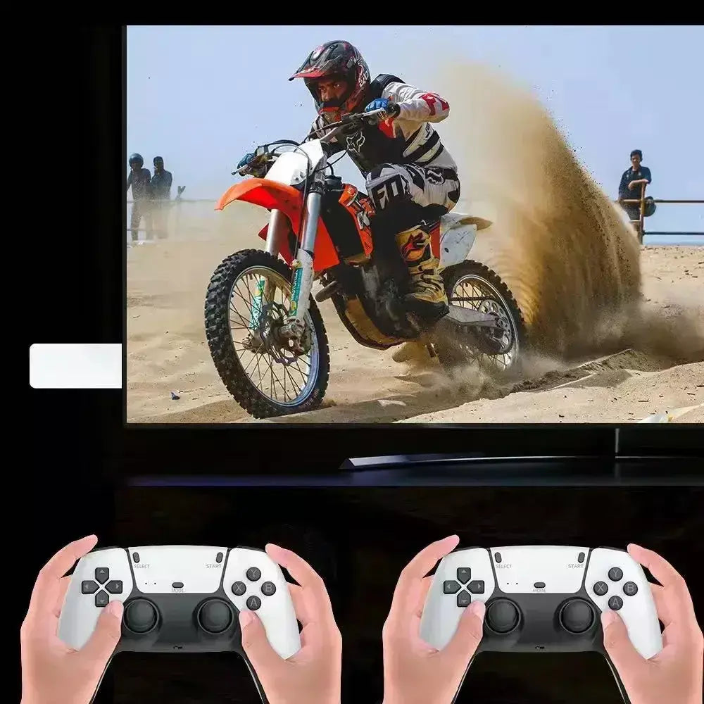 M15 jogo vara mini tv console de jogo portátil sem fio gamepads vídeo game 64g 20000 + jogo retro saída hd dois jogadores para ps1 etc