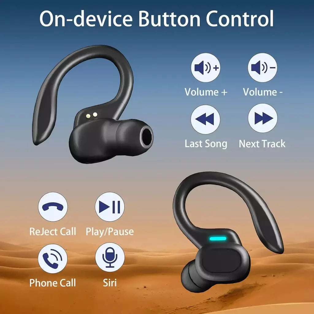 Original verdadeiro sem fio fones de ouvido bluetooth gancho esportes alta fidelidade estéreo fone à prova dwaterproof água tws