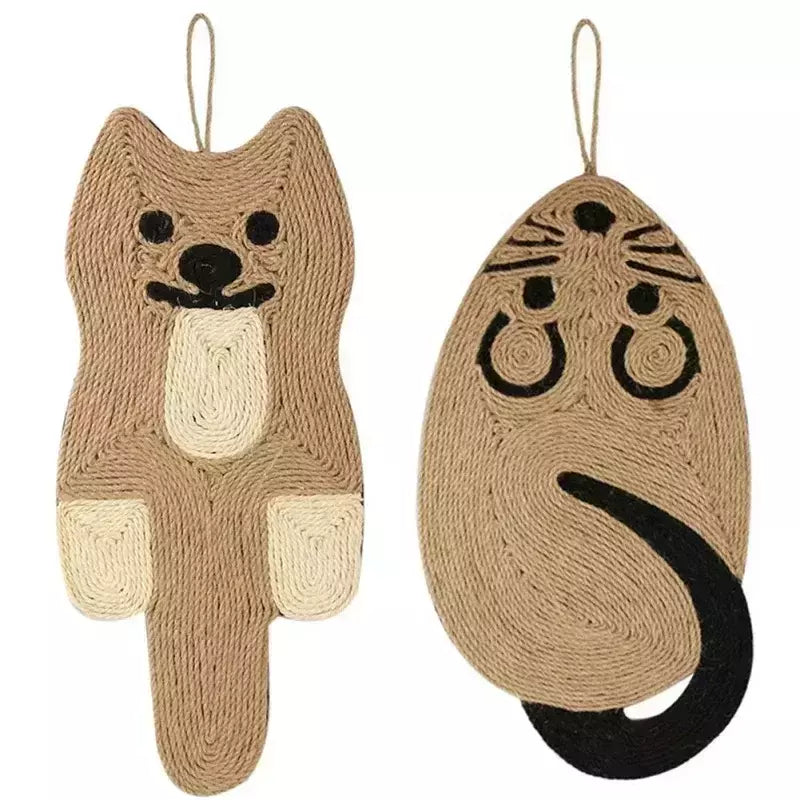 Gato scratcher sisal esteira placa raspador de gato para afiar unhas gatos árvore ratos forma gato arranhando produtos para animais de estimação brinquedos do gato