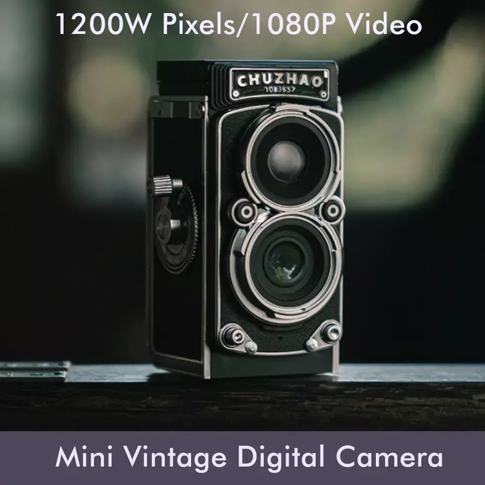CHUZHAO Mini Câmera Digital Retro 1080p Vídeo 12MP Fotos Tela de 1,54 polegadas Compacto Vintage Portátil Presente para Aniversário