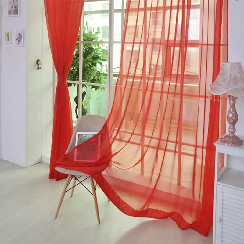 Romântico Quarto Gaze Cortina, Sala, Home Decor, Janela Sheer, Voile Cortinas, Janelas Tulle, Cortinas de porta